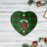 Clan Primrose (Fife) Tartan Crest Heart Ceramic Ornament ET33 Primrose (Fife) Tartan Tartan Christmas